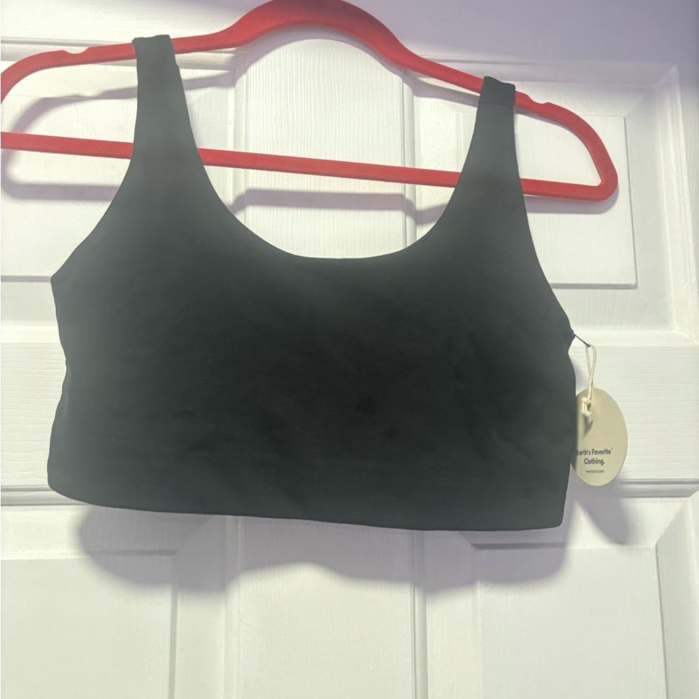 NWT pact sports bra size small black - organic cotton